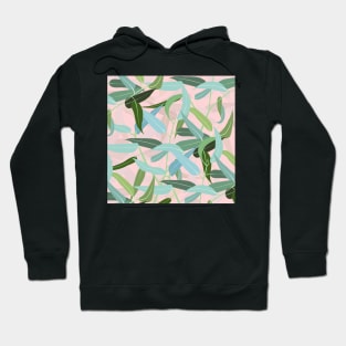 Eucalyptus Leaves Pink Design Hoodie